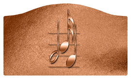 DASHELL-382-CP Music Notes Copper